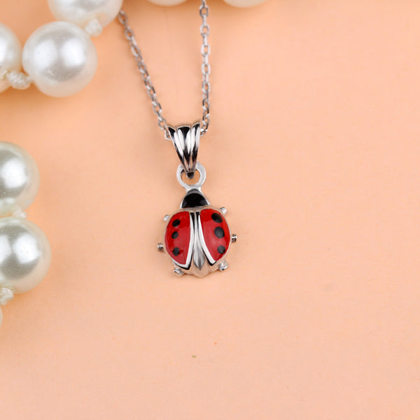 925 Sterling Silver Ladybug Necklace