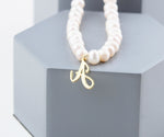 925k Sterling Silver Personalized Initial Pearl Necklace - alternate view 5