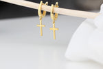 925k Sterling Silver Cross Earrings - alternate view 2
