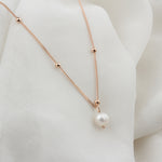 925k Sterling Silver Pearl Necklace - alternate view 3