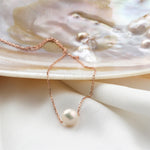 925k Sterling Silver Pearl Necklace - alternate view 3