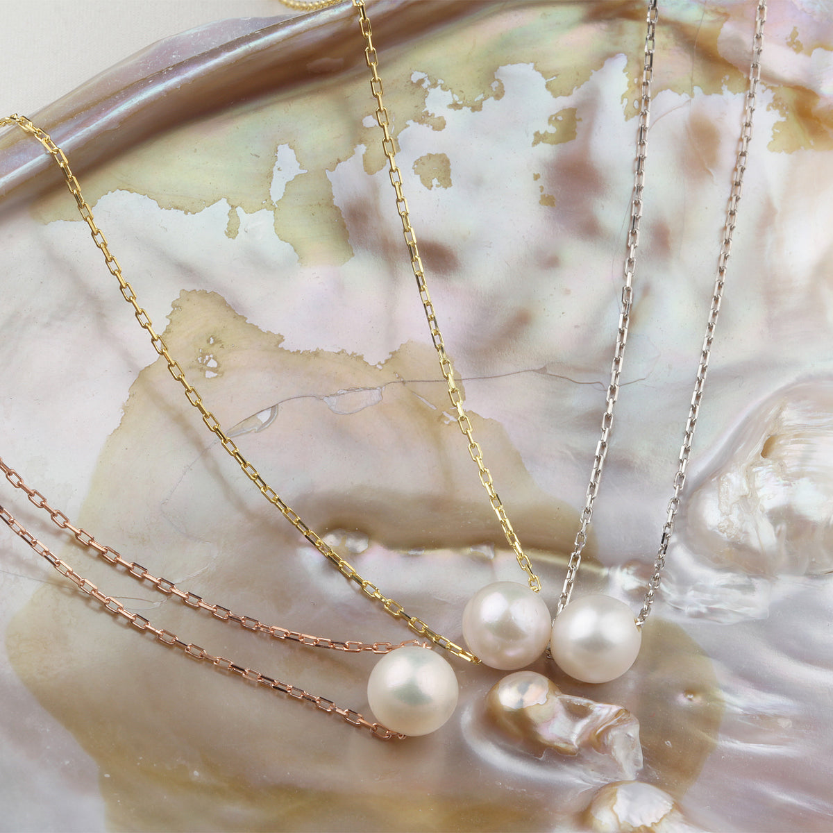 925k Sterling Silver Pearl Necklace - alternate view 4