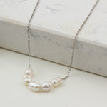 925k Sterling Silver Pearl Necklace - alternate view 5