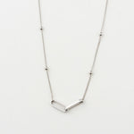 925k Sterling Silver Paperclip Link Necklace - alternate view 3