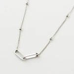 925k Sterling Silver Paperclip Link Necklace - alternate view 4