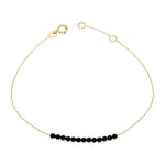 14k Solid Gold Onyx Stone Bracelet