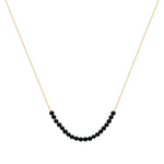 14k Solid Gold Onyx Stone Necklace