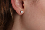 925k Sterling Silver Opal Earrings