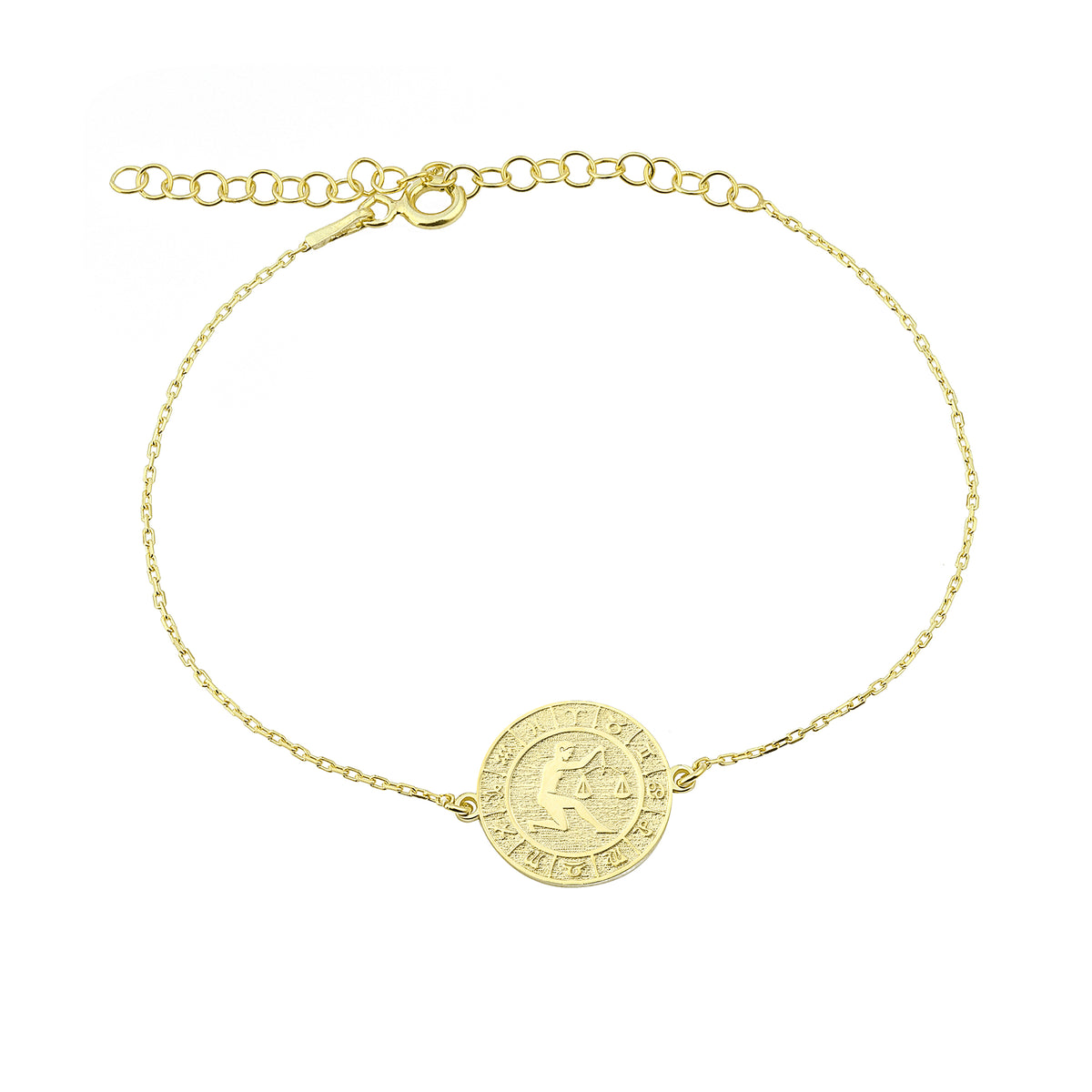 925k Sterling Silver Libra Zodiac Bracelet - alternate view 2
