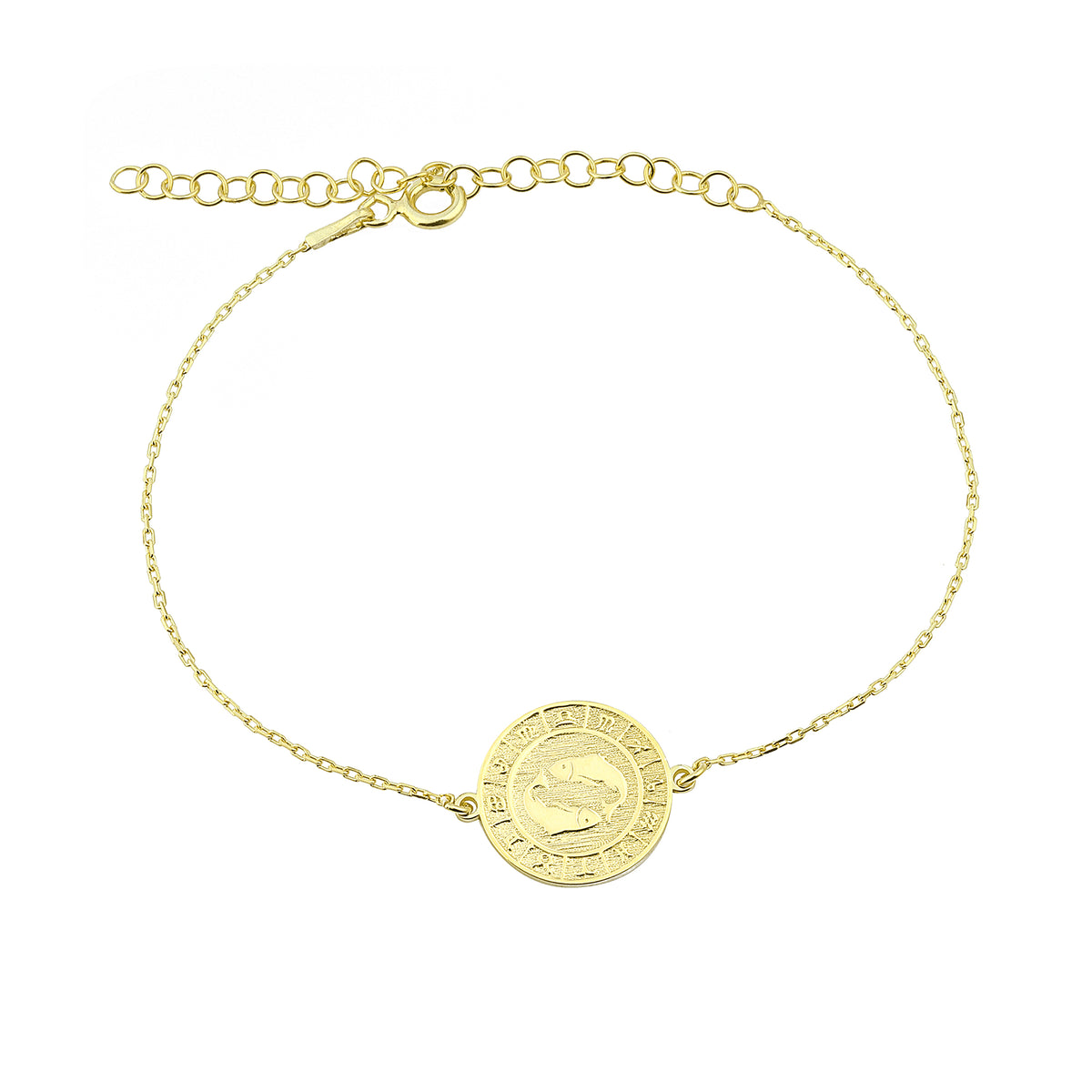 925k Sterling Silver Pisces Zodiac Bracelet - alternate view 2