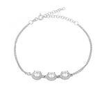 925k Sterling Silver Anturage Round Bracelet