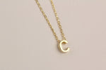 925k Sterling Silver 3D Minimalist Letter C Necklace - alternate view 2