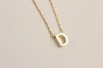 925k Sterling Silver 3D Minimalist Letter D Necklace - alternate view 2