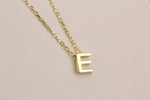 925k Sterling Silver 3D Minimalist Letter E Necklace - alternate view 2