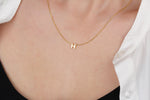 925k Sterling Silver 3D Minimalist Letter H Necklace