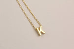 925k Sterling Silver 3D Minimalist Letter K Necklace - alternate view 2