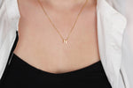 925k Sterling Silver 3D Minimalist Letter N Necklace