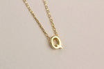 925k Sterling Silver 3D Minimalist Letter Q Necklace - alternate view 2