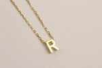 925k Sterling Silver 3D Minimalist Letter R Necklace - alternate view 2