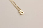 925k Sterling Silver 3D Minimalist Letter S Necklace - alternate view 2