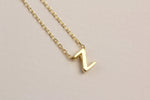 925k Sterling Silver 3D Minimalist Letter Z Necklace - alternate view 2
