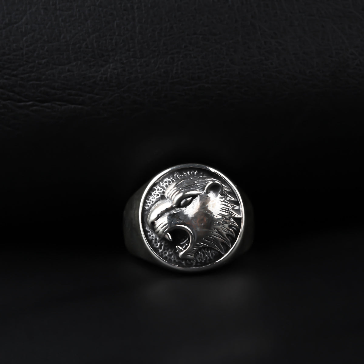 925k Sterling Silver Men Tiger Ring - alternate view 3
