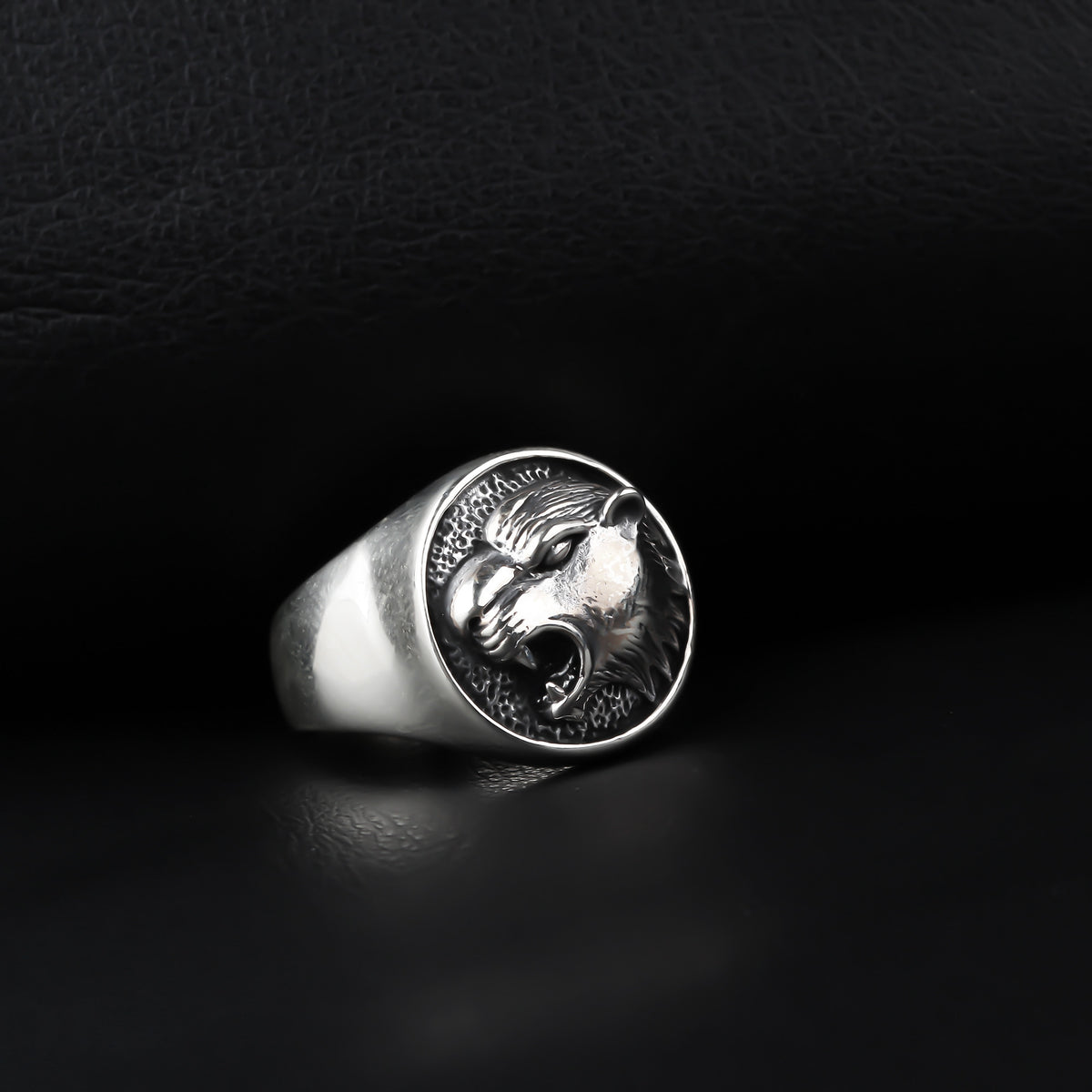 925k Sterling Silver Men Tiger Ring - alternate view 4