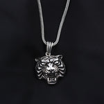 925k Sterling Silver Men Tiger Necklace - alternate view 2