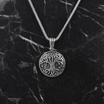 925k Sterling Silver Men Rooted Tree of Life Necklace - alternate view 2