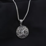 925k Sterling Silver Men Rooted Tree of Life Necklace