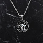 925k Sterling Silver Men Taurus Necklace - alternate view 3