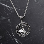 925k Sterling Silver Men Aries Necklace