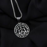 925k Sterling Silver Men Gemini Sign Necklace - alternate view 2