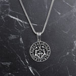 925k Sterling Silver Men Gemini Sign Necklace - alternate view 3