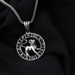 925k Sterling Silver Male Leo Sign Necklace