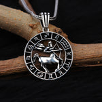 925k Sterling Silver Men Sagittarius Necklace