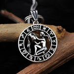 925k Sterling Silver Men Aquarius Sign Necklace - alternate view 2