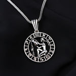 925k Sterling Silver Men Aquarius Sign Necklace - alternate view 3