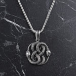 925k Sterling Silver Men Snake Necklace