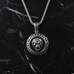 925k Sterling Silver Men Lion Head Necklace - alternate view 3