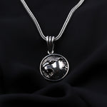 925k Sterling Silver Men Wild Tiger Necklace