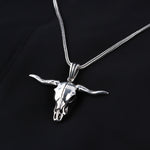 925k Sterling Silver Men Buffalo Necklace