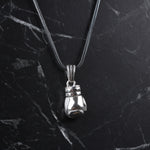 925k Sterling Silver Men Boxing Gloves Necklace - alternate view 2