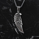 925k Sterling Silver Men Angel Wing Necklace - alternate view 2