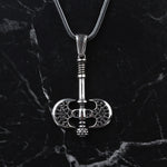 925k Sterling Silver Men Double Ax Necklace - alternate view 2
