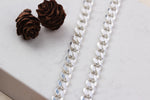 925k Sterling Silver 7mm Gourmet Chain Necklace - alternate view 3