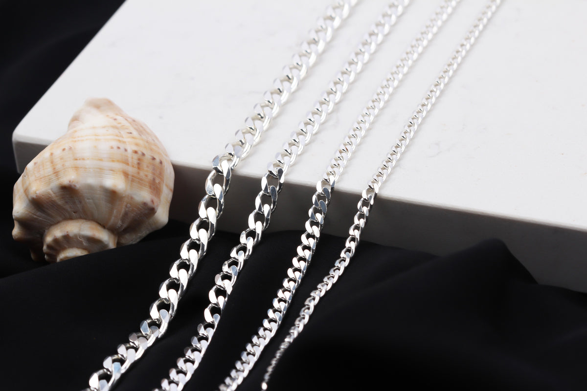 925k Sterling Silver 5mm Gourmet Chain Necklace - alternate view 4