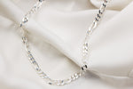 925k Sterling Silver 4mm Figaro Chain Necklace - alternate view 2