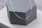 925k Sterling Silver 3mm Anchor Chain Necklace - alternate view 2