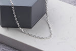 925k Sterling Silver 3mm Anchor Chain Necklace - alternate view 3